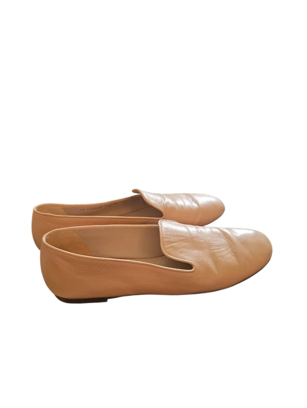 STUART WEITZMAN Womens Myguy Loafer Flat Tan Nude Leather Sz 10.5 M